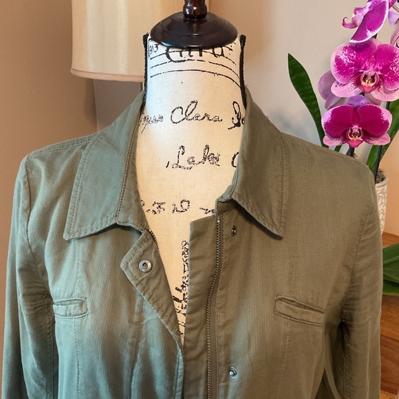 Women’s LUCKY BRAND Olive Green
Drawstring Waist Utility Jacket. Sz. Medium. - Picture 6 of 10